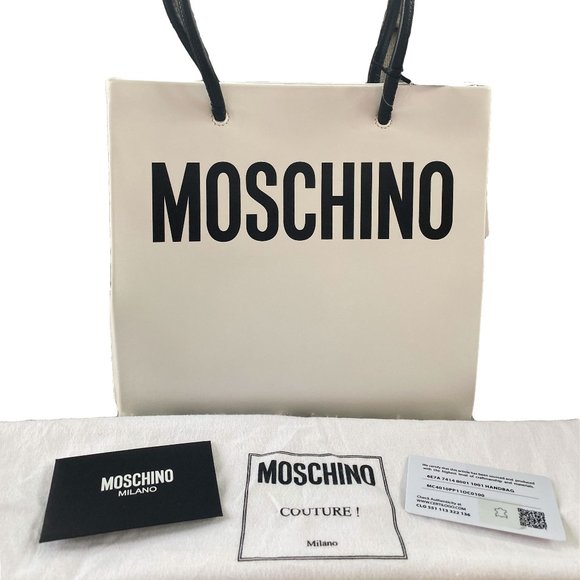 Moschino Handbags - Moschino Logo Printed Tote Bag